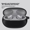 Case for Beats Studio Buds, Buds+ Bluetooth Earphones, Silicone Storage Box, Soft Shell, Shockproof, Ultra-Thin Case, Lustrous Black + Lanyard