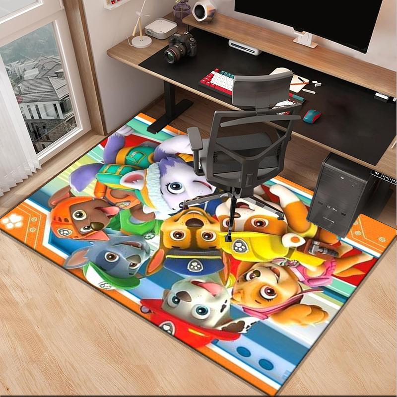 Dog Paw Heroes Office Rug Chair Mat, Game Carpet, Suitable for Front Door, Bedroom, Living Room, Desk, Holiday Gift