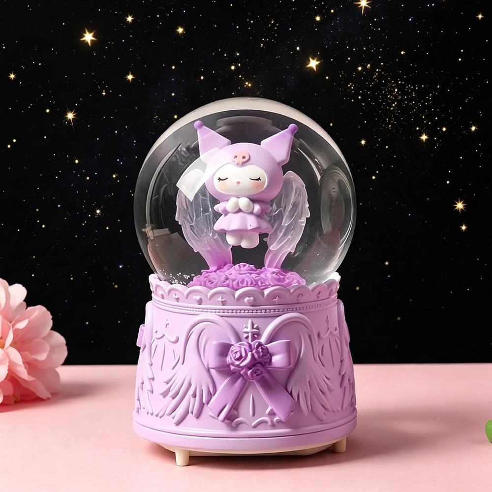 Dreamy Unicorn Crystal Ball Luminous Music Box - Snowflake Gift for Best Friend, Creative Qixi Present