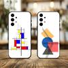 M-Мондриан-B-Баухаус A-Абстрактные Формы Чехол для Телефона Для Samsung Galaxy A73,A72,A71,A70,A53,A52,A51,Другие Мягкий Черный Чехол