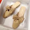 Туфли с острым носком Butterfly-Knot женские тапочки для отдыха на открытом воздухе Med Pantofle каблук мюли мокасины шлепанцы на плоской подошве с высоким покрытием PU резина