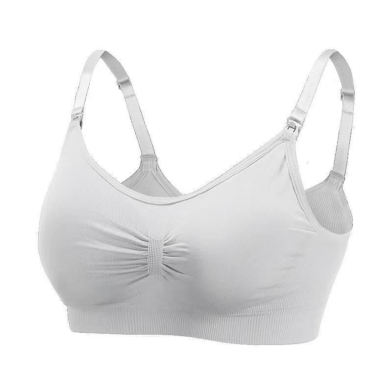 High Quality Single Handed Front Buckle Nursing Bra Breathable Women Breastfeeding Underwear Seamless Maternity Bra Push Up
