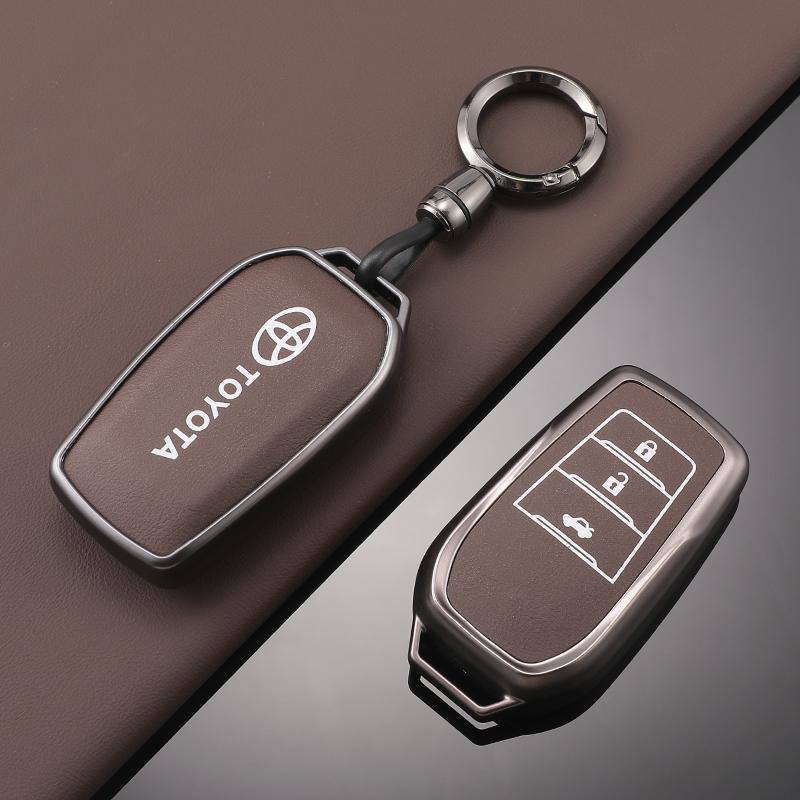 Кожаный чехол-брелок для автомобильного ключа для Toyota RAV4 Crown Hilux Fortuner Yaris Prius Corolla Camry Land Cruiser Avensis Verso Prado C