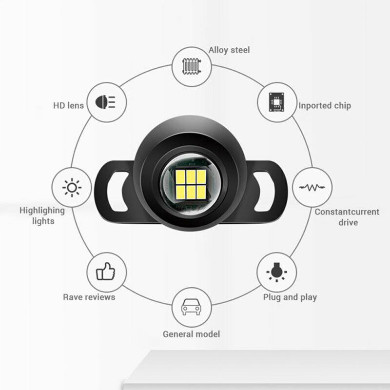 Металлический универсальный светодиодный автомобильный фонарь заднего хода Супер-яркий мощный электрический вспомогательный глазной светильник