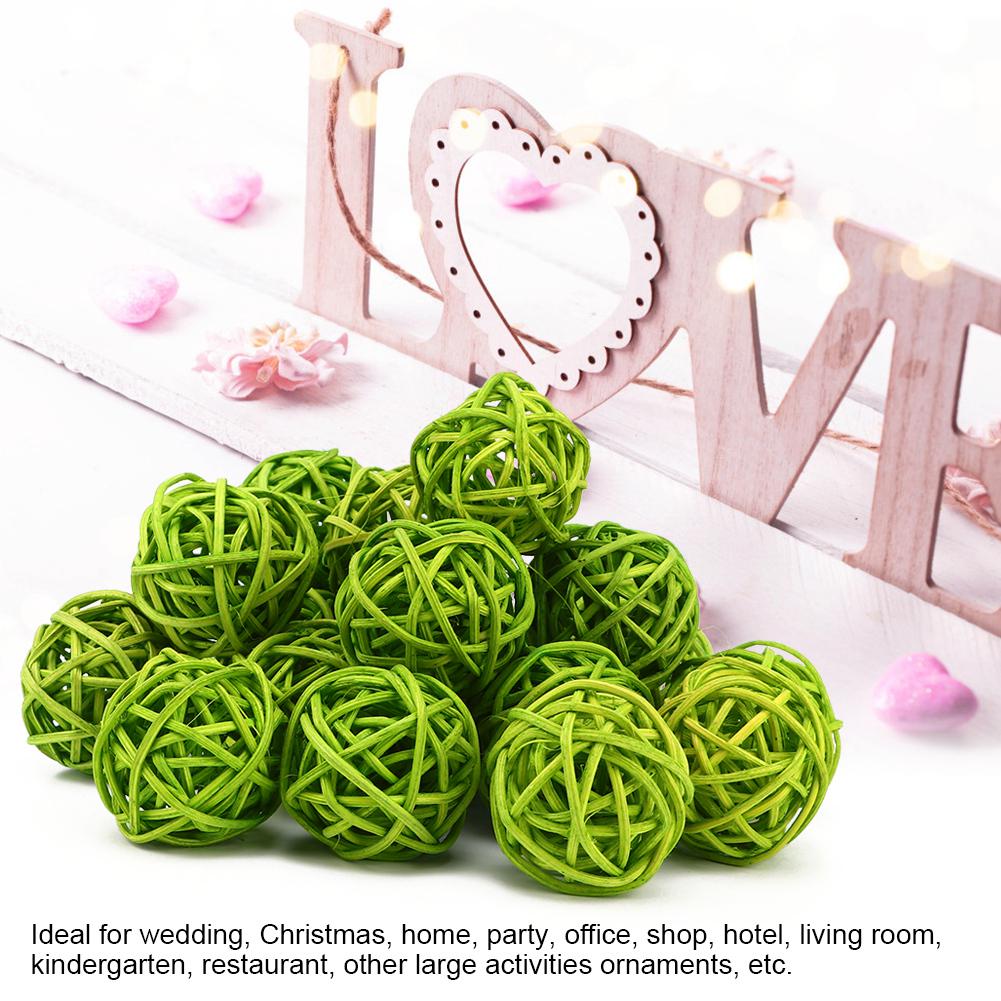 20Pcs Rattan Balls for Garden Wedding Party Christmas Decoration