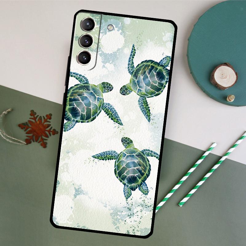 Чехол Морские Черепахи для Samsung Galaxy S23 S22 Ultra S20 S21 FE S8 S9 S10 Plus Note 10 20 Ultra Задняя крышка