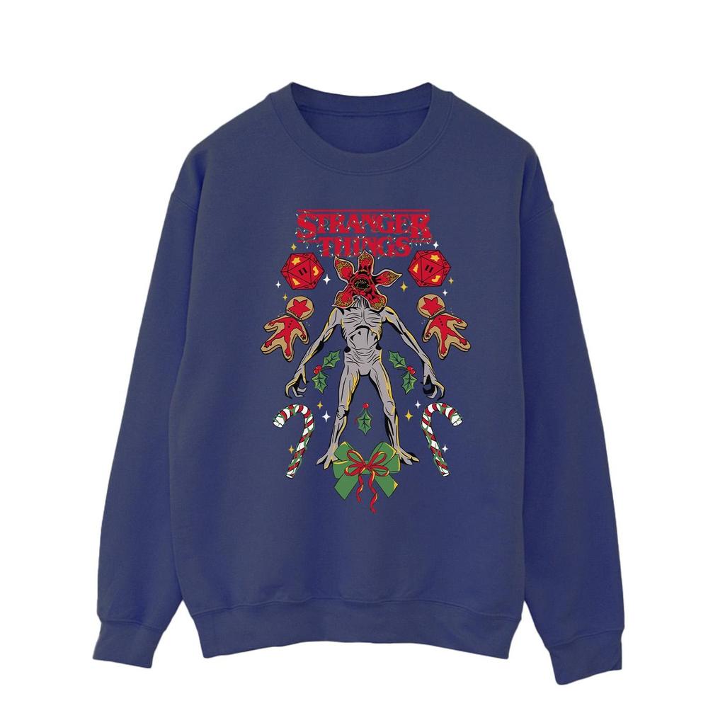 Netflix Mens Stranger Things Christmas Demogorgon Sweatshirt