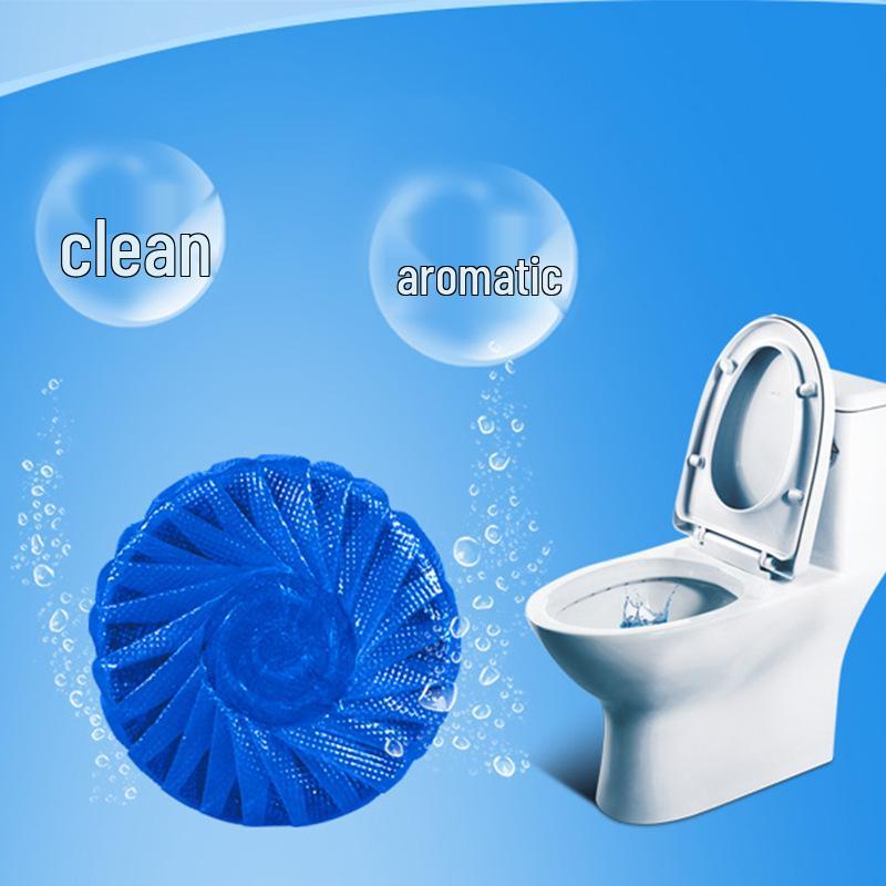 Automatic Toilet Cleaner Tablets - Blue Bubble Fresh Scent Deodorizing Toilet Bowl Cleaner