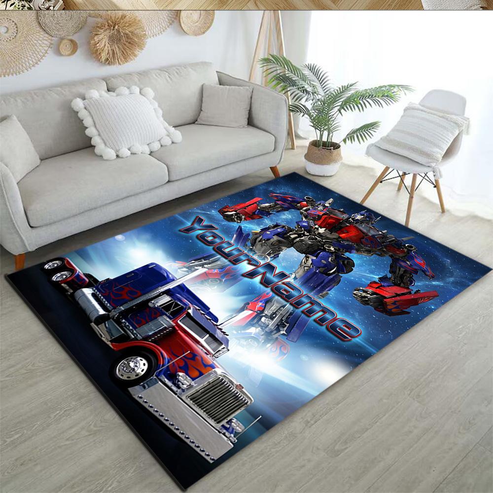 Peterbilt Heavy Trucks Customizable Name Carpet Design for Dining Room Bedrooms Hallway Game Room Anti-slip Rug Anime Office Decor Spiritual Gift