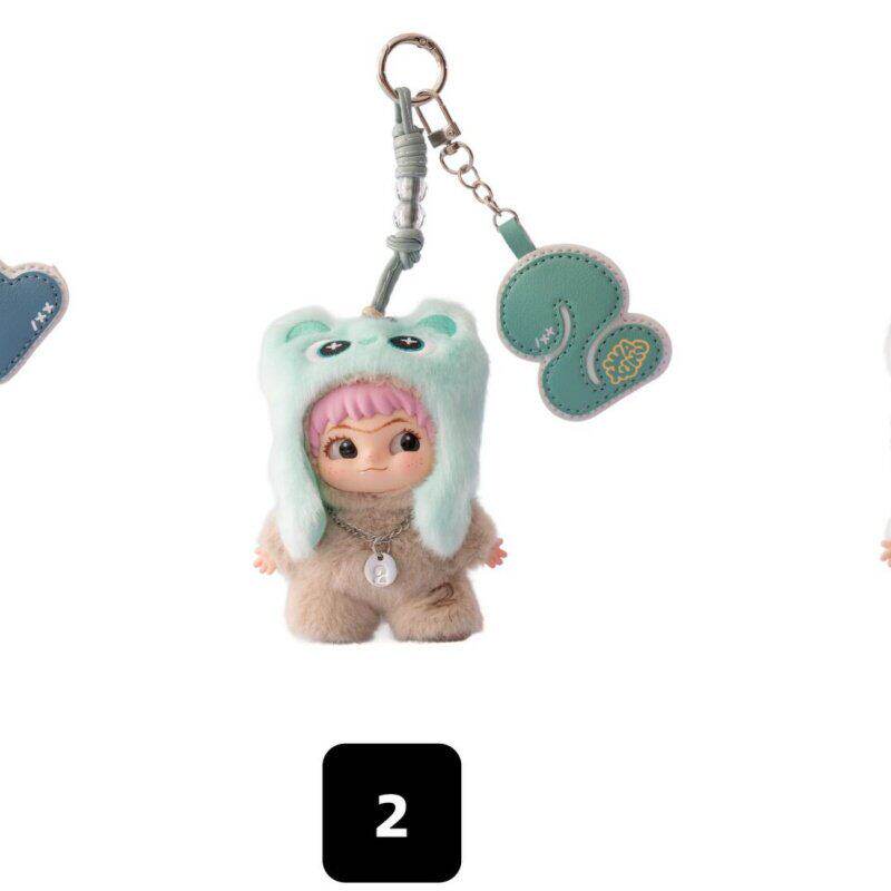 Genuine In Stock Wakuku 3.0 On A Roll Series  Dolls Cute Fluffy Collectable Figure Bag Charm Keychain Toys Holiday Gift
