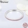 Bamoer Authentic 925 Sterling Silver Dazzling Colorful Zircon Finger Rings for Women Fine Jewelry