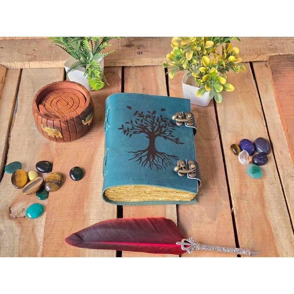 Vintage Celtic Tree Of Life, Leather Notebook, Spell Notebook, Book Of Shadows,