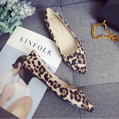 Туфли на плоской подошве, женская мода, леопардовый принт, заостренные женские туфли, удобные замшевые туфли на плоской подошве, удобные для работы