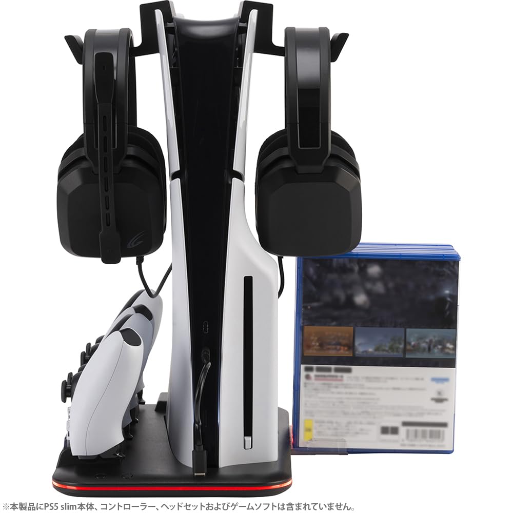 CYBER Многофункциональная подставка с вентилятором охлаждения PS5 slim Black PS5 (только для) -