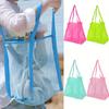 1 Pc Soild Color Beach Net Bag Large Capacity Multifunctional Single Shoulder Mesh Storage Bag For Beach Outdoor Travel Storage Bag