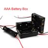 1x 2x 3x 4x AAA Battery Box Case Holder with Wire Leads Side By Side Battery Box Connecting Solder for 1-4pcs AAA Batteries