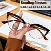 Ретро очки «кошачий глаз» для пресбиопии, модные металлические полуободковые очки для чтения HD с защитой от синего света, женские линзы, мужские очки