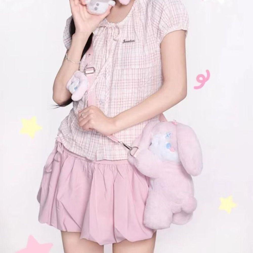 Милая сумка-кроссбоди в виде кролика и кошки, сумка на плечо с животным кроликом, милый детский рюкзак, для улицы