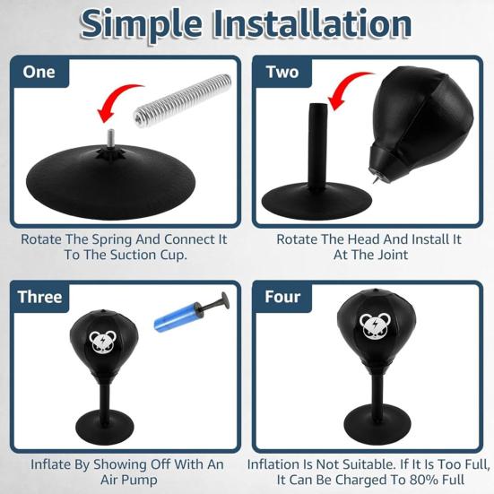 Desktop Punching Bag Boxing Relaxation Toys Fun Punch Rage Bag Reduce Discomt