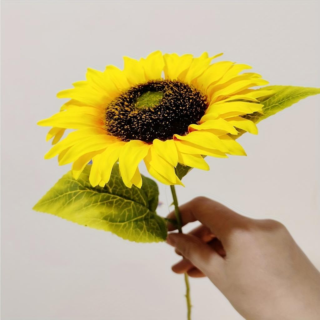 9 шт. искусственных подсолнухов в винтажном стиле - реалистичные искусственные цветы с длинными стеблями для дома, свадьбы, сада, декора вечеринок на открытом воздухе - шелковые цветы оптом
