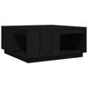 Coffee Table Black 80 x 81 x 36.5 cm Solid Pine Wood