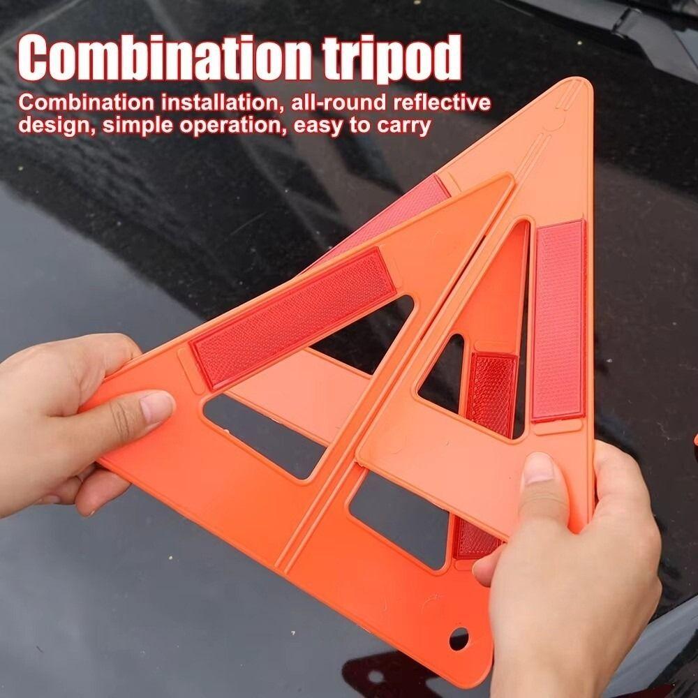 Plastic Car Emergency Breakdown Warning Foldable Stop Sign Reflector  Car Accessories