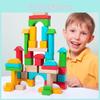 Blocks Creative Wooden Set With 50 Big Pieces For Kids Learning And Imagination
