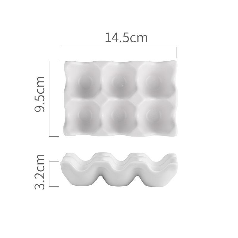6-сеточный керамический лоток для хранения яиц, держатель для яиц, дозатор для холодильника, бытовой ящик для хранения яиц, кухонный органайзер, контейнеры