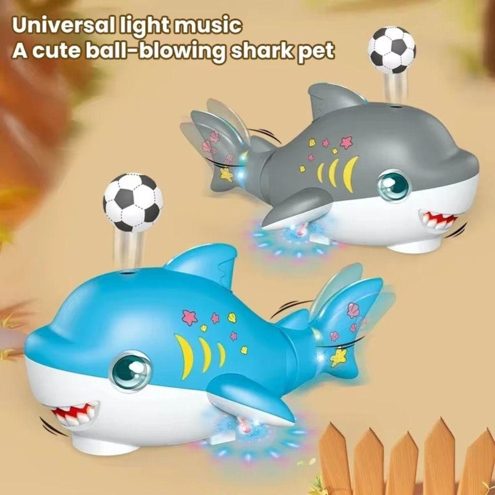 Mini Electric Swivel Shark Toy Portable Sensory Baby Toy Floating Ball Blowing Toy Children's Toys