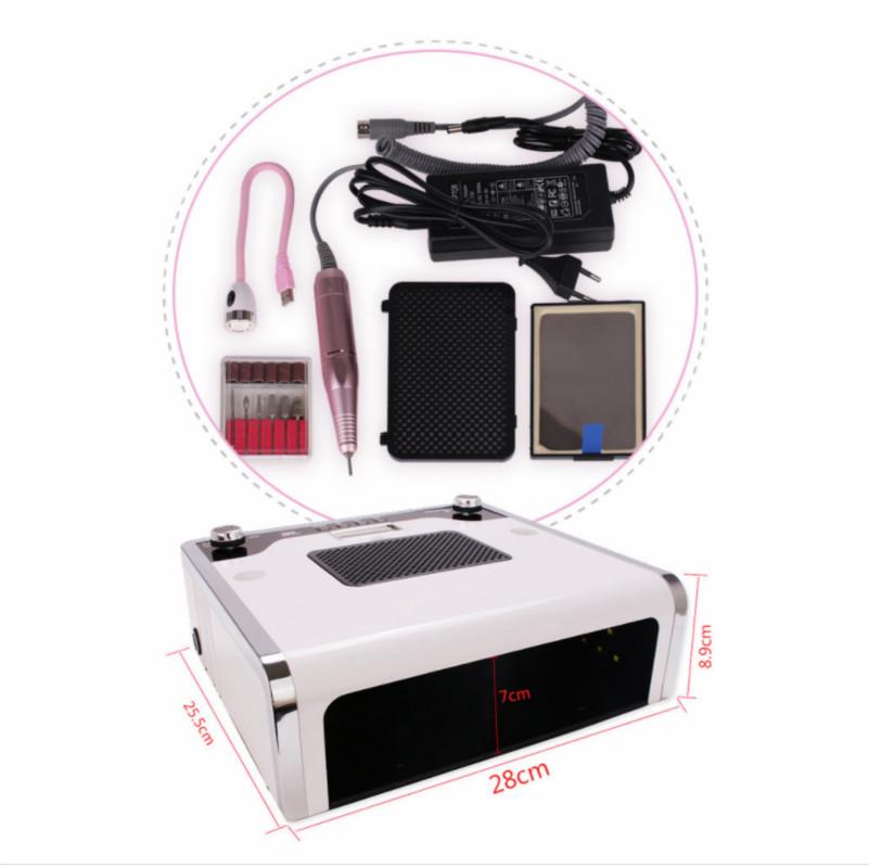 Многофункциональный пылесос 4 в 1, светодиодный, быстросохнущий, для всех ногтей, маникюрный аппарат, мощное всасывание