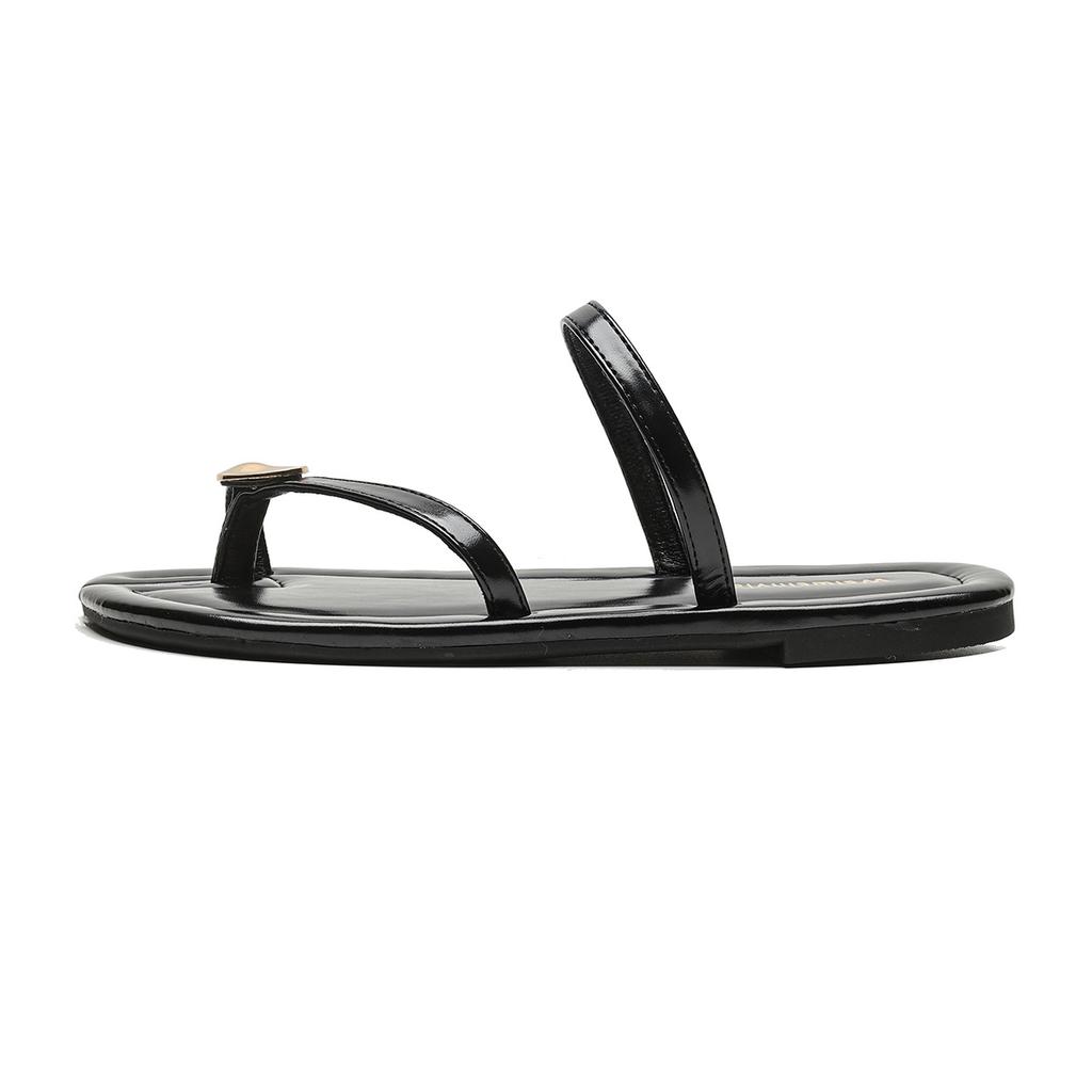 Weiwei Girl 233-2 One-word with Toe Cool Slippers Women's Summer Wear Flat-bottomed Fashion Split-toe Sandals Women's Korean Version