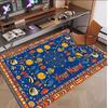 Fish Ocean Theme Soft Crystal Velvet Rug Custom Name & Text Print Non Slip Floor Rug for Bedroom Living Room