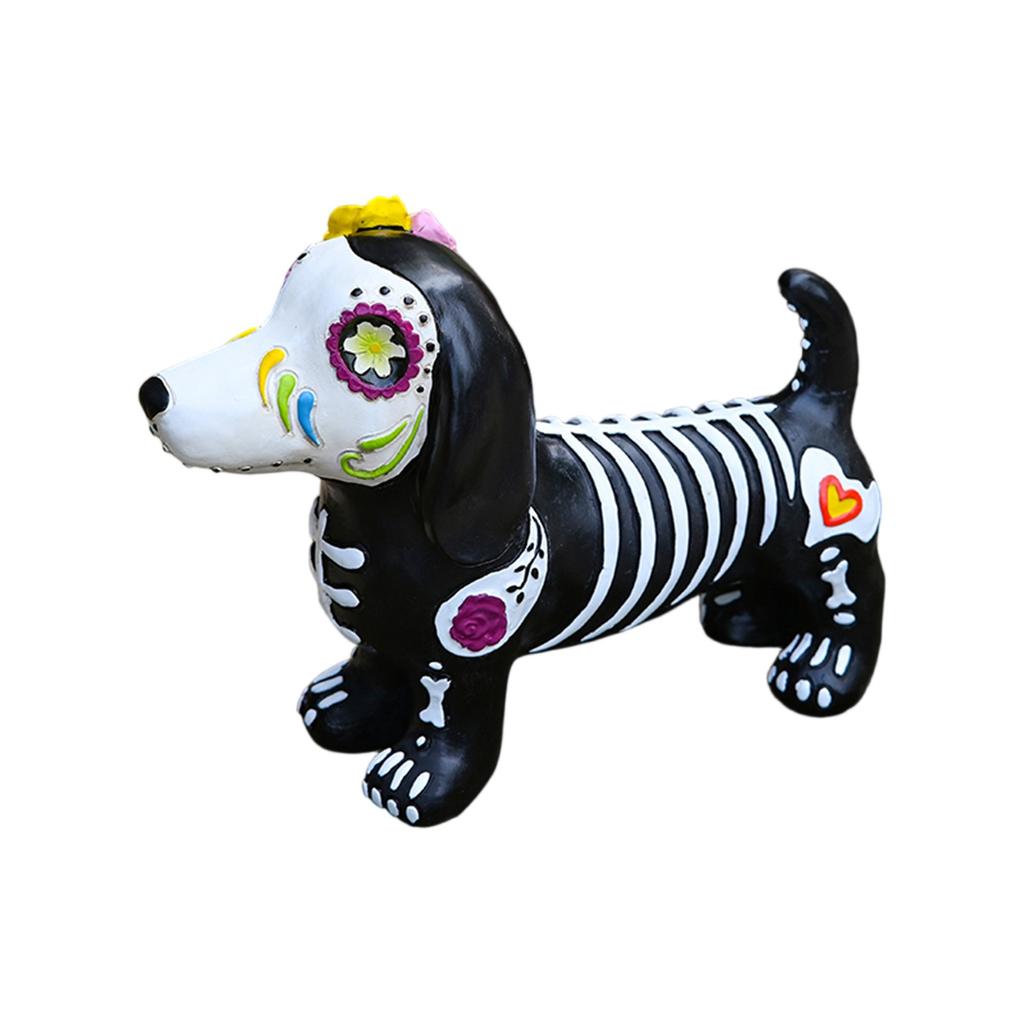 Хэллоуин Кот Собака Дом Настольный Атмосфера Дома с привидениями Праздничное украшение Полимерная статуэтка Животные украшения