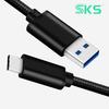 Реверсивный USB 3.0 Type-C кабель, нейлоновая оплетка, 5 Гбит/с, синхронизация данных, быстрая зарядка 3А, проводник из чистой меди, для компьютера, IOS, камеры