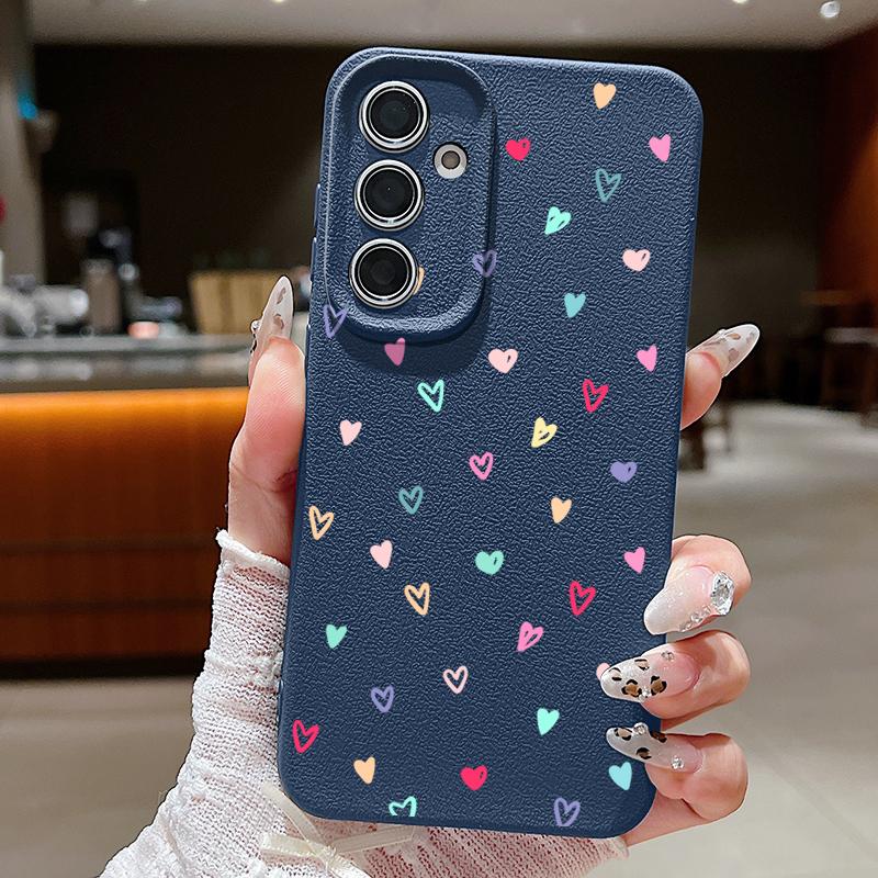 Чехол с сердечками для Samsung Galaxy S24 S26 S23 S22 S25 Ultra S21 FE Edge A34 A16 A36 A56 A15 A35 A17 A37 A57 A54 A55 5G Capa