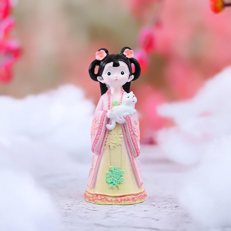 Креативный держатель для телефона в стиле династии Тан: Изысканный орнамент из смолы