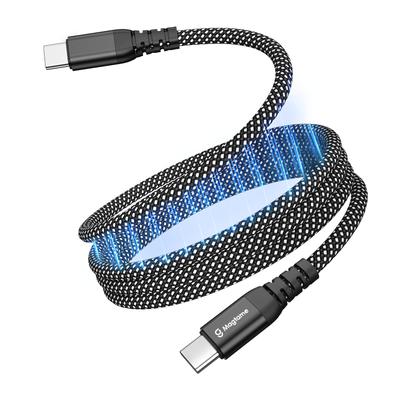 Magtame Магнитная память формы Быстрая технология PD Двойной нейлон Совместим с iPhone MacBook iPad Pro Серебристый Кабель Type-C, Адсорбция, Функция, USB-C