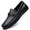 Fashion Designer Men Shoes New Loafers Men's Genuine Leather Slip-on Classic Leather Shoes Soft Sole Comfortable Moccasin Casual Shoes