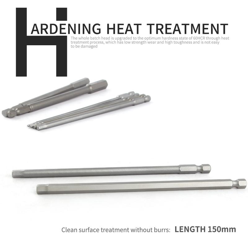 150mm Length Screwdriver Drill Bit Sets S2 Steel Screw Driver Bits Hex Magnetic 1/4"Hand Repair Kits Tools
