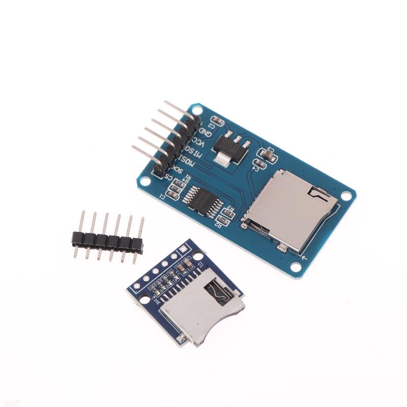 2Pcs Card Mini Tf Card Reader Module Spi Interfaces With Level Converter Chip 5V/3.3V For Diy Kit