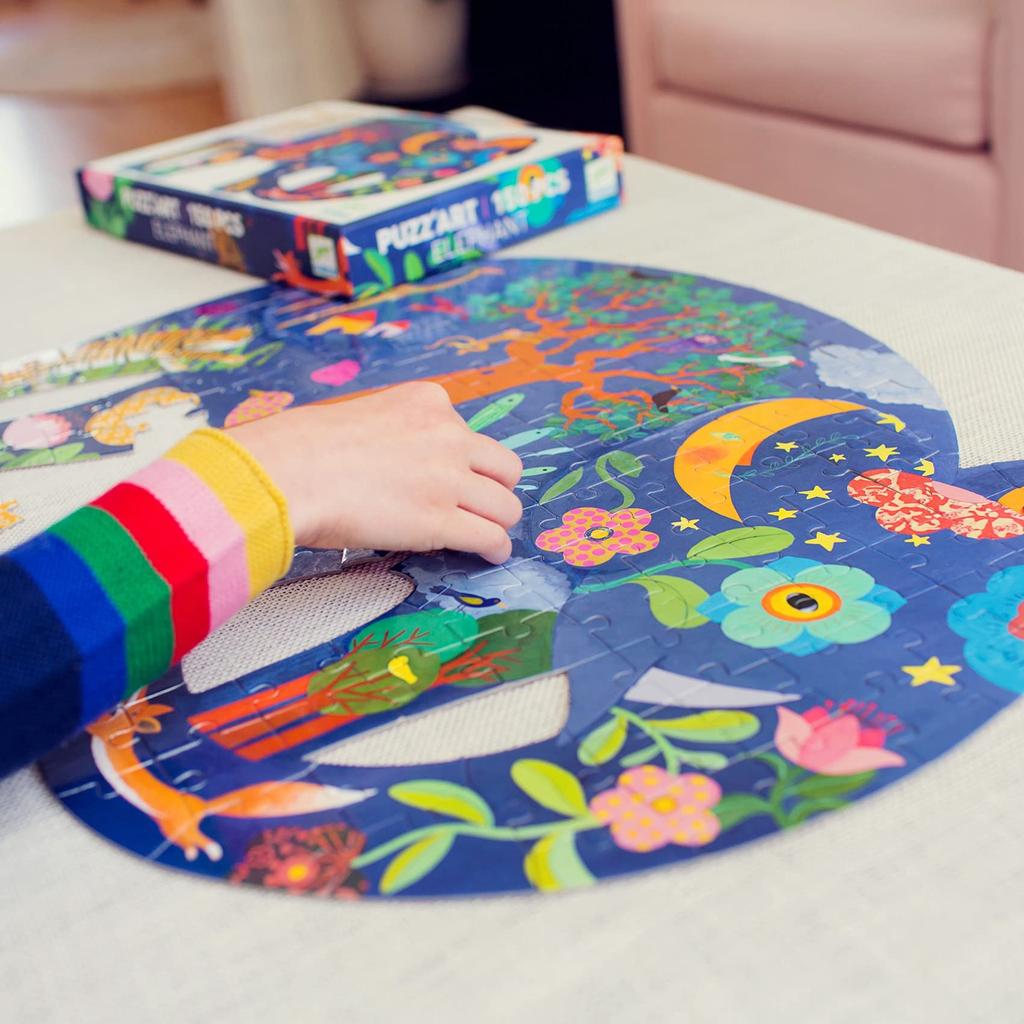 Пазл DJECO Elephant Jigsaw Puzzle Развивающий пазл Animal Puzzle для детей и мальчиков в подарок 6 лет 150 деталей (DJ07652)