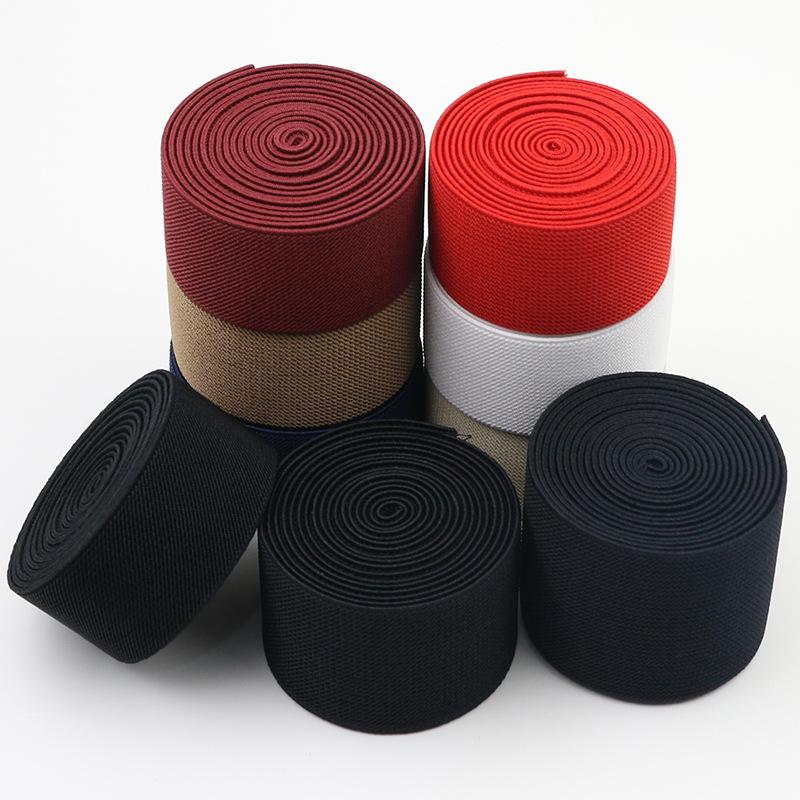 Color Twill Elastic Band Thickened Elastic Rubber Band Clothes Pants Wide Elastic Rope Flat Elastic Belt Belt Webbing