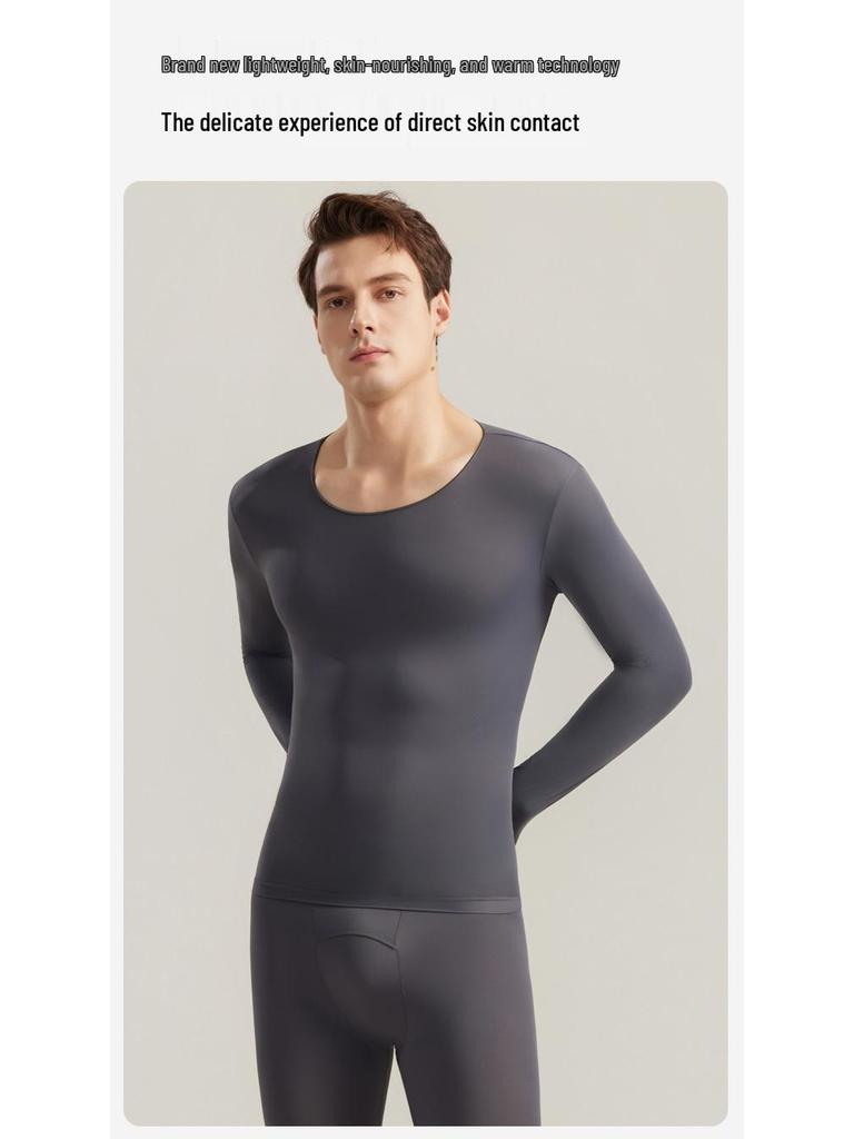 Мужской ультратонкий теплый комплект нижнего белья с базовым слоем на основе гиалуроновой кислоты для осени/зимы