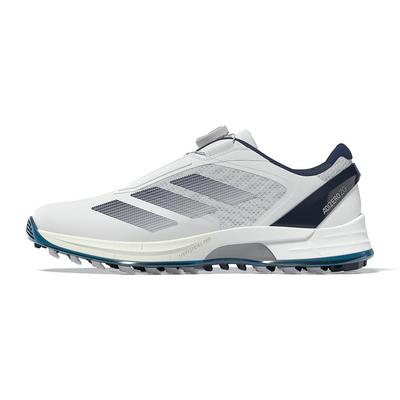 Мужские гольф-туфли Adidas Golf Adizero Zedz Low Boa, Белый/Ночной индиго/Серебристый металлик, Размер 29.0 см