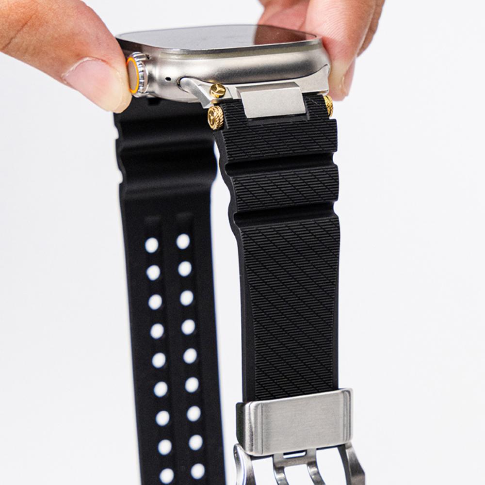 Силиконовый спортивный ремешок для Apple Watch Ultra 2/3 49 мм Series 11 46 мм 10 9 8 7 45 мм резиновый браслет для IWatch 6 5 4 Se 44 мм 42 мм