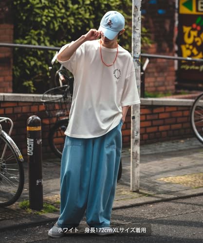 IMPROMES Casual SIDEWAYSTANCE Short Sleeve Record Print T-Shirt, Men's, White