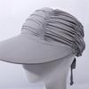 Wide Brim Sun Visor Hat UV Protection High Ponytails Visor Cap Trendy Empty Top  for Women