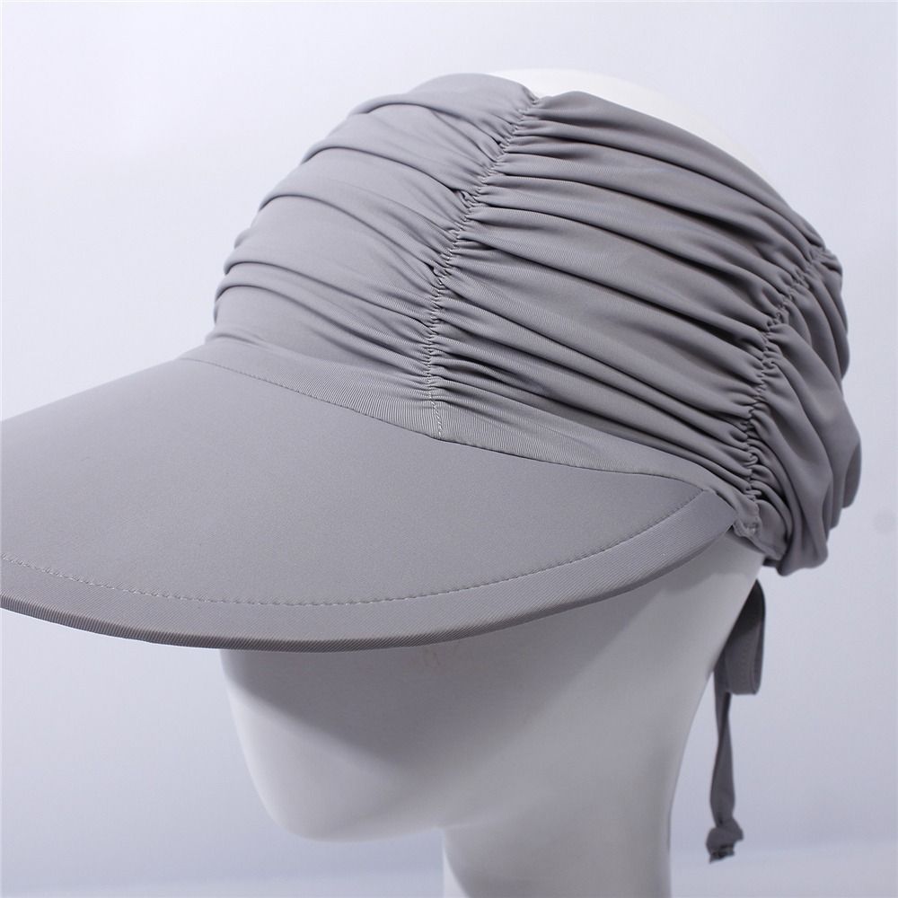 Wide Brim Sun Visor Hat UV Protection High Ponytails Visor Cap Trendy Empty Top for Women