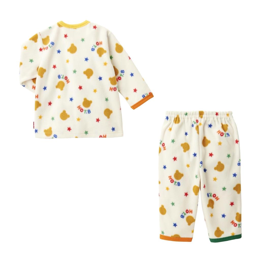 MIKIHOUSE HOT BISCUITS Long Sleeve Loungewear for Boys and Size Girls, Ivory, 80cm, 73-7303-490