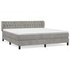 Maison Exclusive - Sommier à lattes de lit et matelas Gris clair 160x200cm Velours